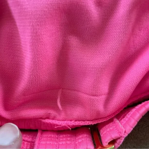 Wild Fable Neon Pink Ribbed Bikini Top Size XS (0-2) Adjustable Straps - Picture 6 of 6